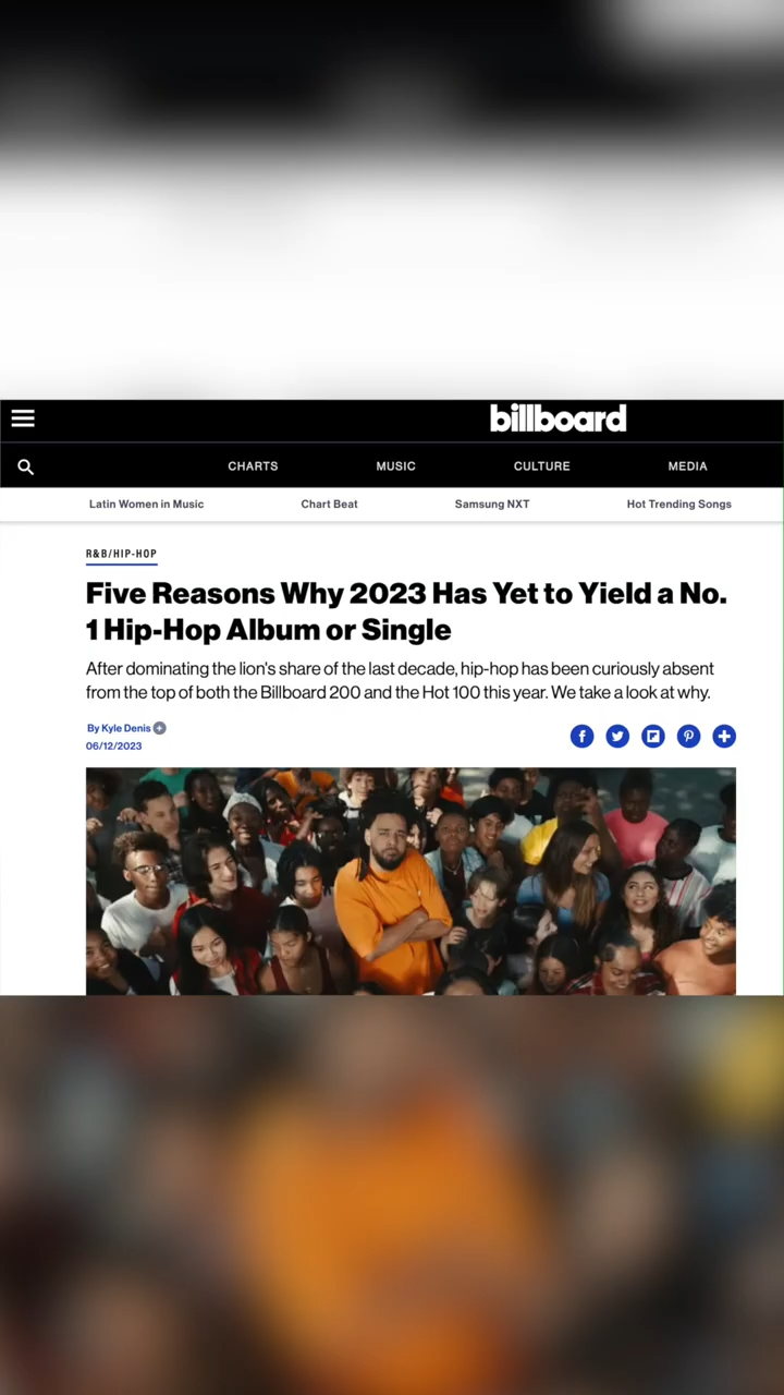 Hip hop's market share has been declining since a peak in the early 2020s, with other genres like country and Afrobeats gaining popularity, but the genre remains the most consumed in the US.

Hip Hop Sales Are DECLINING!!! - by Youtuber: Jay Bling